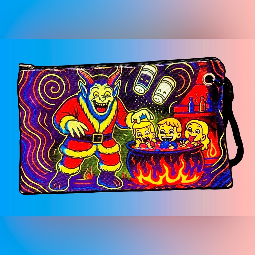 Krampus, Handmade and Designed large wristlet Bags